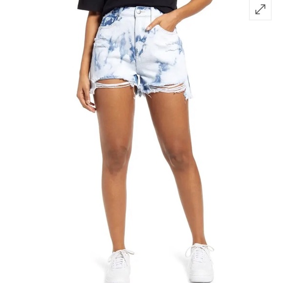 BP blue bleached wash denim shorts - Picture 4 of 4